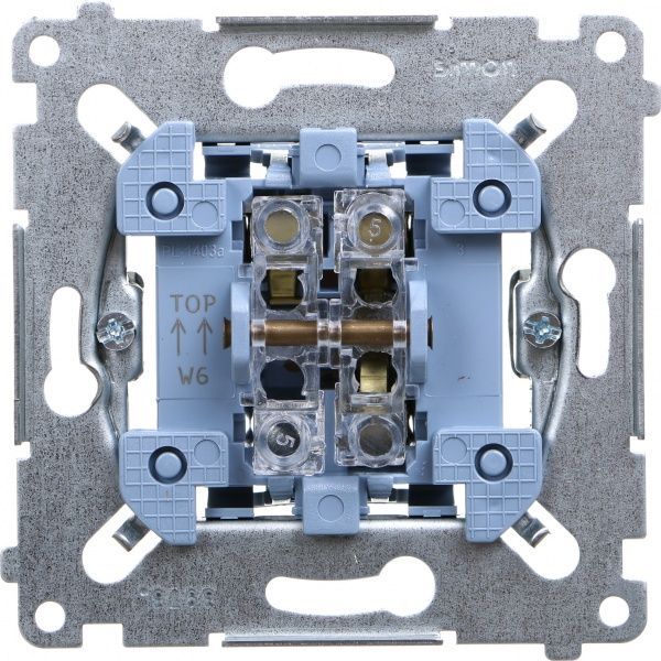 Механизм выключателя проходной одноклавишный Simon 54 без подсветки 10 А 250В SW6M