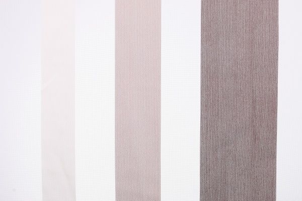 Ткань тюлевая полоски на сетке 300 см шампань 