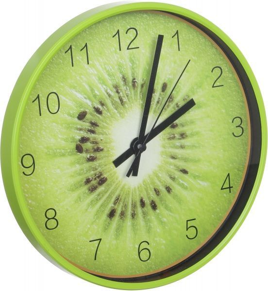 Часы настенные Киви зеленый 23х23 см