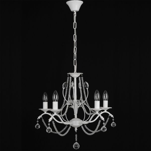 Люстра подвесная Hopfen Wien 5x60 Вт E14 бело-серебряный 