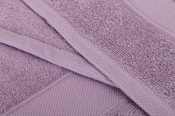 Набор полотенец махровых Tara с бордюром 2 шт 50x90 см сиреневый La Nuit 