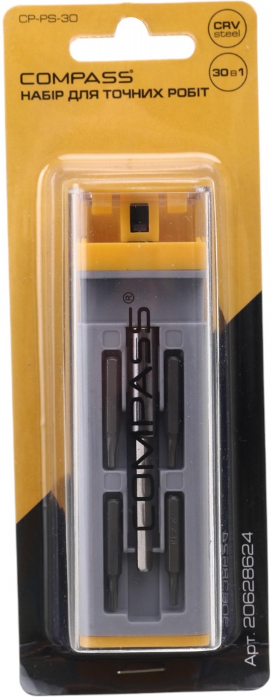Набор бит и отвертка Compass 30 в 1 CP-PS-30