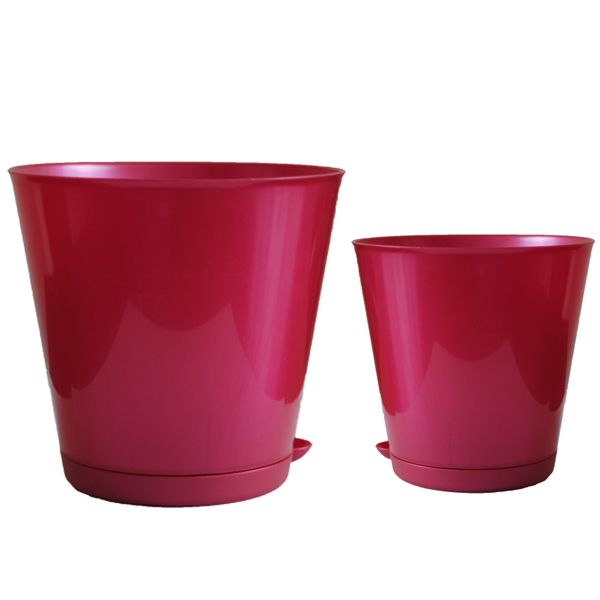 Горшок Крит D200 + горшок Крит D120 бордовый