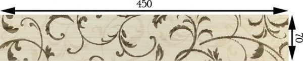 Плитка Opoczno Зебрано орнамент крем фриз 7x45 