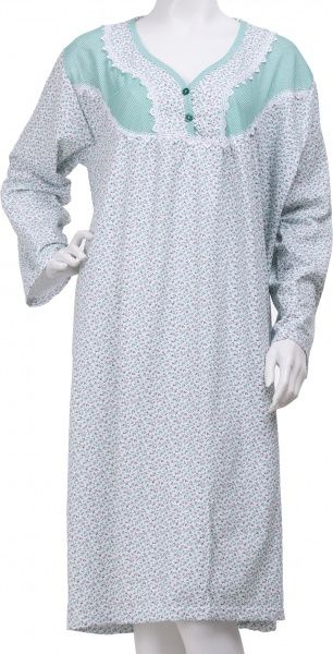 Ночная рубашка с длинным рукавом р. XL-2XL белый с принтом 335 