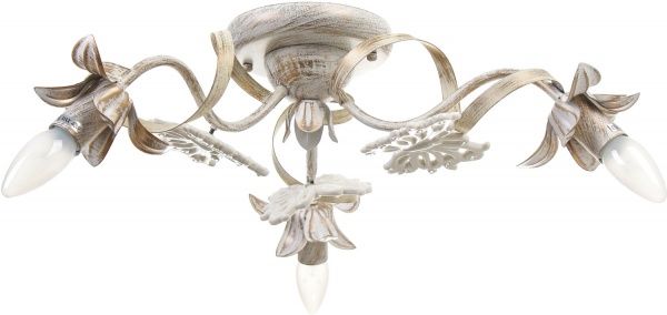 Люстра стельова Arte Lamp A8626PL-3WG Libellula 3x120 Вт E14 біло-золотистий 