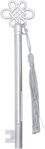 Ручка гелевая Ключик серебряный 