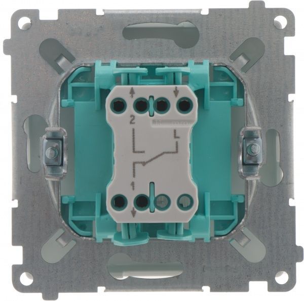 Выключатель проходной одноклавишный Simon Basic без подсветки 10 А 250В белый BMW6.01/11