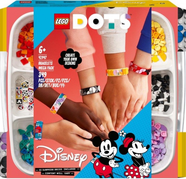 Конструктор LEGO DOTS Великий набір браслетів: Міккі та його друзі 41947