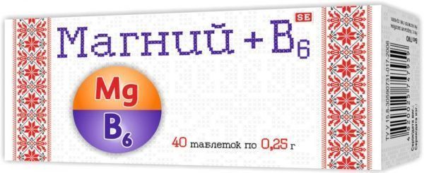 Таблетки Farmakom Магній + В6 0.25 г 40 шт. 