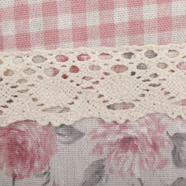 Рукавичка-прихватка Троянди 16x33 см рожевий в клітинку Прованс 