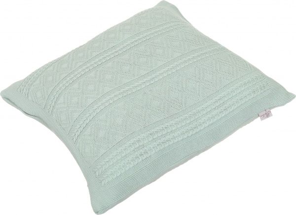 Наволочка декоративна ажурна 45x45 см м'ятний Прованс 