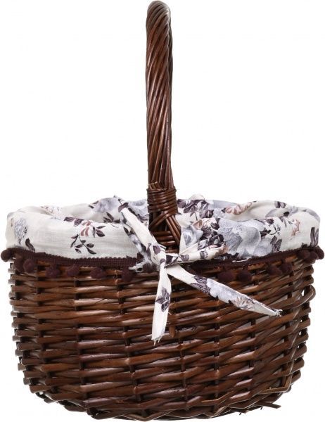 Корзина плетеная с текстилем Tony Bridge Basket 28x17/35 см EP19-9F-2 