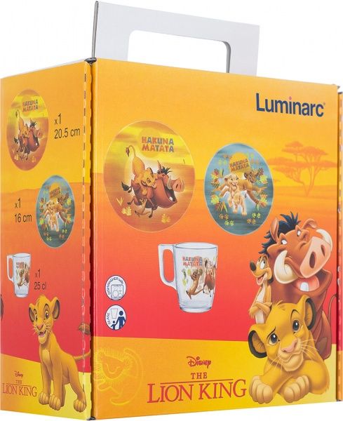 Набор детской посуды Disney Lion King 3 предмета (P9345) Luminarc