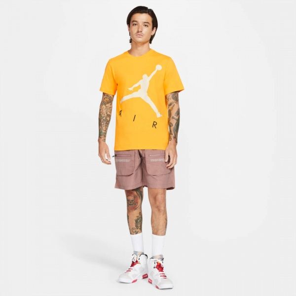 Футболка Jordan M J JUMPMANAir HBR SS CREW CV3425-739 р.S жовтий