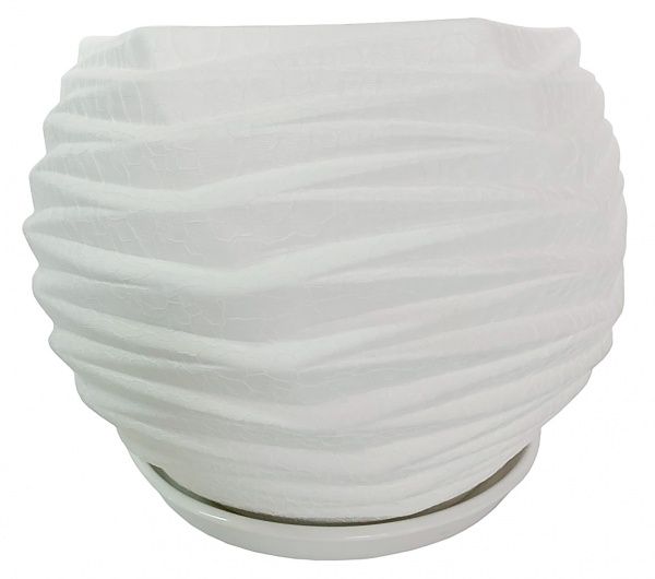 Горщик В’юнок шовк круглий 10 л білий 