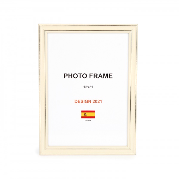 Рамка для фото 1 фото 15x21 см слоновая кость 