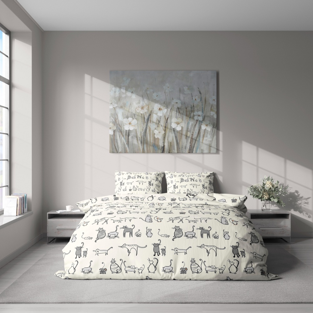 Комплект постільної білизни 2.0 CAT STORY мультиколор Luna