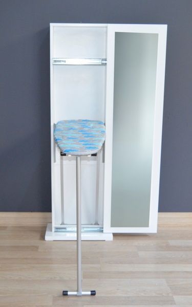 Гладильная доска-шкаф c зеркалом 140x53x12 см 