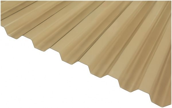 Прозорий лист ПВХ SALUX W 70/18 1,8x0,9м x 0,8мм трапеція бронзовий