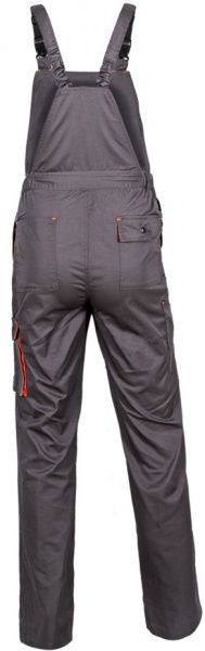 Полукомбинезон рабочий Sizam Newcastle р. M рост универсальный 30211 серый с оранжевым