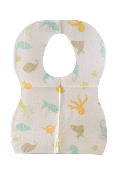 Нагрудник детский Baby Team 10 шт. белый с рисунком 6510 