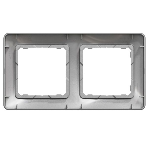 Рамка двухместная Schneider Electric Sedna Design универсальная алюминий SDD313802