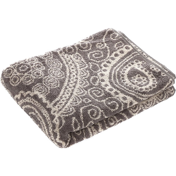 Рушник La Nuit Жакард сірий/білий 70x140 см