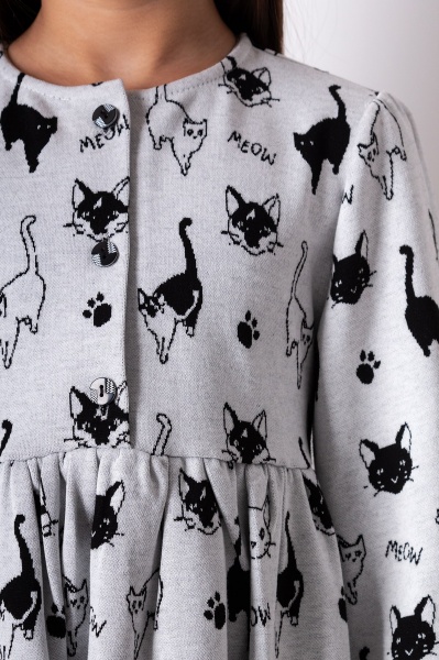 Платье Mevis р.134 серый 4316 