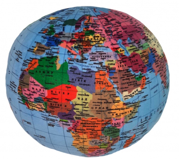 Подушка декоративна Планета Земля 32x32 см різнокольоровий Анна 