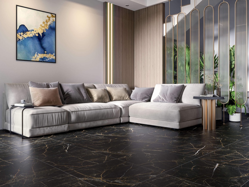 Плитка Golden Tile Marmo Perlanera black MPС52 60x60 см
