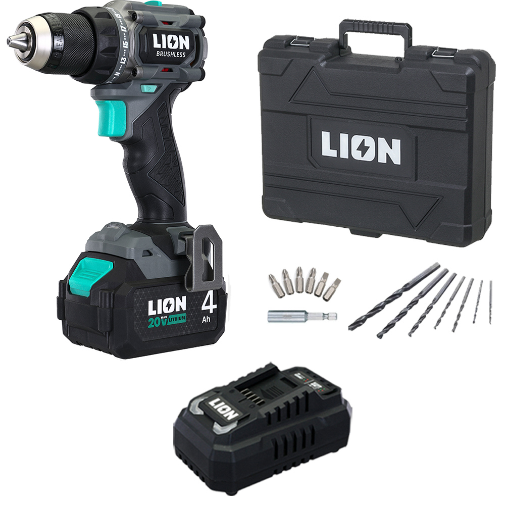 Шуруповерт акумуляторний LION BD2-20BL-60NM-4A1-C — фото 1