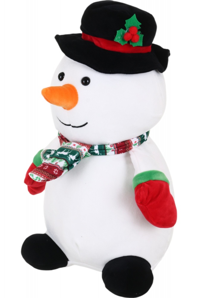 Мягкая игрушка HW Снеговик 38 см белый HF10746C 15'