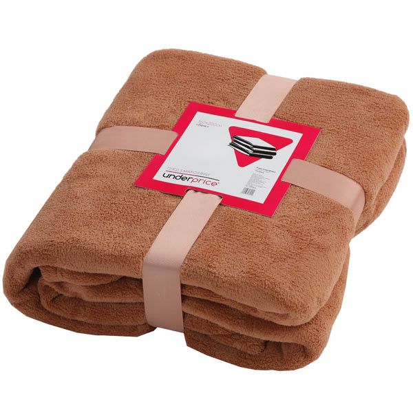 Плед микрофибра Underprice бежевый 160x200 см 50938262