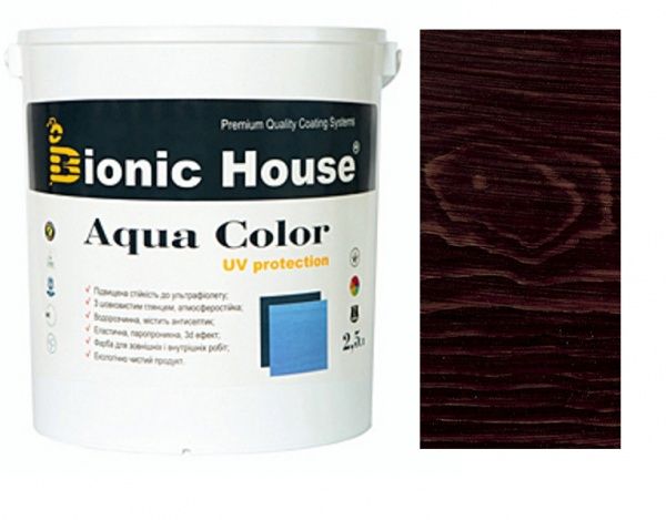 Лазур Bionic House лесуюча універсальна Aqua Color UV protect рожеве дерево шовковистий мат 2,5 л