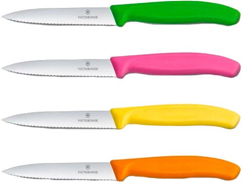 Нож кухонный SwissClassic Paring 10 см оранжевый 6.7736.L9 Victorinox