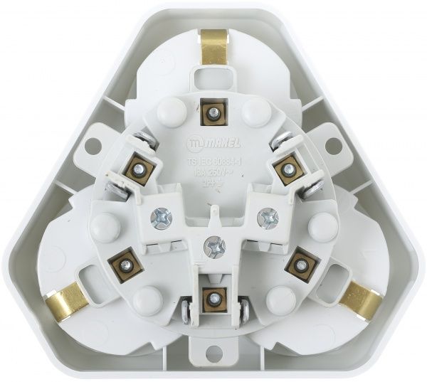 Розетка потрійна із заземленням Nilson Moda без шторок без кришки білий 10001234