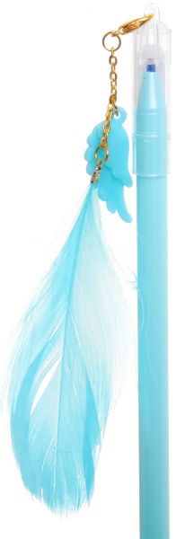 Ручка гелевая пиши-стирай с пером голубая 