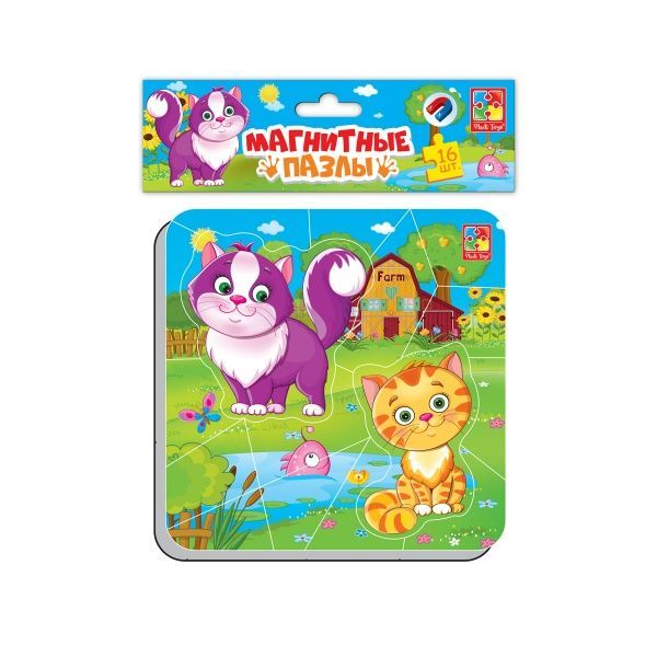 Пазлы магнитные Vladi Toys Котики VT3204-15