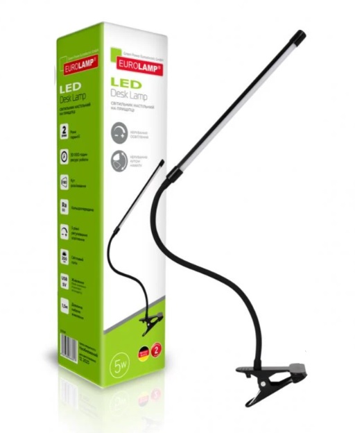 Настольная лампа Eurolamp 5 Вт без цоколя черный LED-TLP-5W(black)