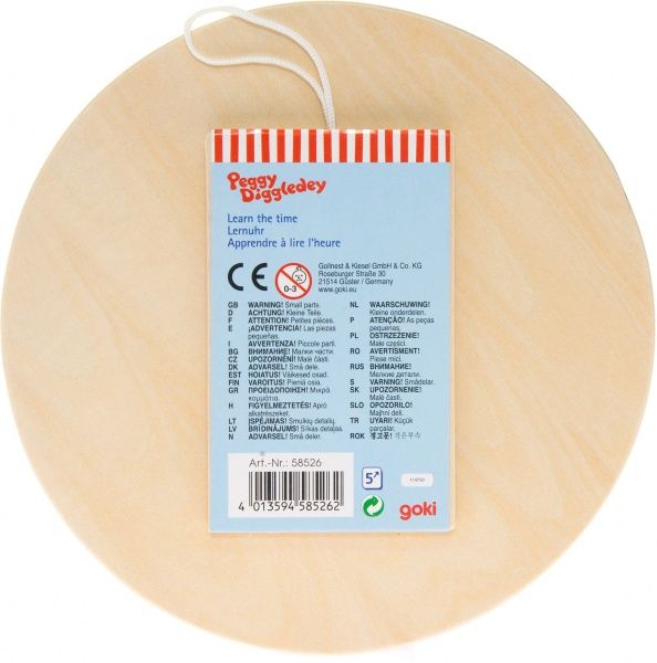 Часы деревянные GoKi Изучаем время 58526