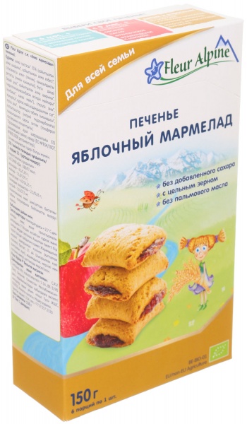Печенье Fleur Alpine яблочный мармелад 150 г