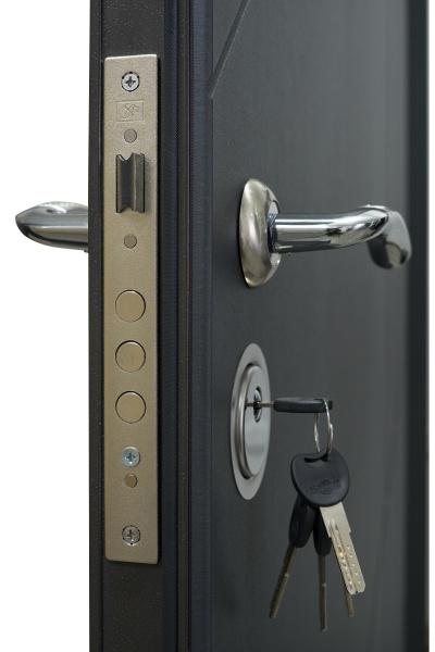 Дверь входная Министерство дверей КС антрацит / белый матовый 2050х860 мм правая