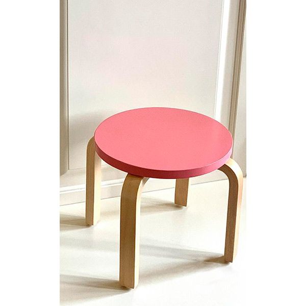 Табурет дерев’яний 260х295х295 бук/рожевий