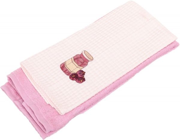 Набір рушників банка з джемом 45x60 см Homeline рожевий 