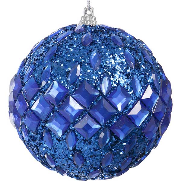 Шарик новогодний Королевский камень SDA39410DB 80 мм