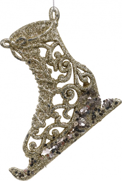 Декоративна підвіска Ковзани 12 см HFK2061G золотий