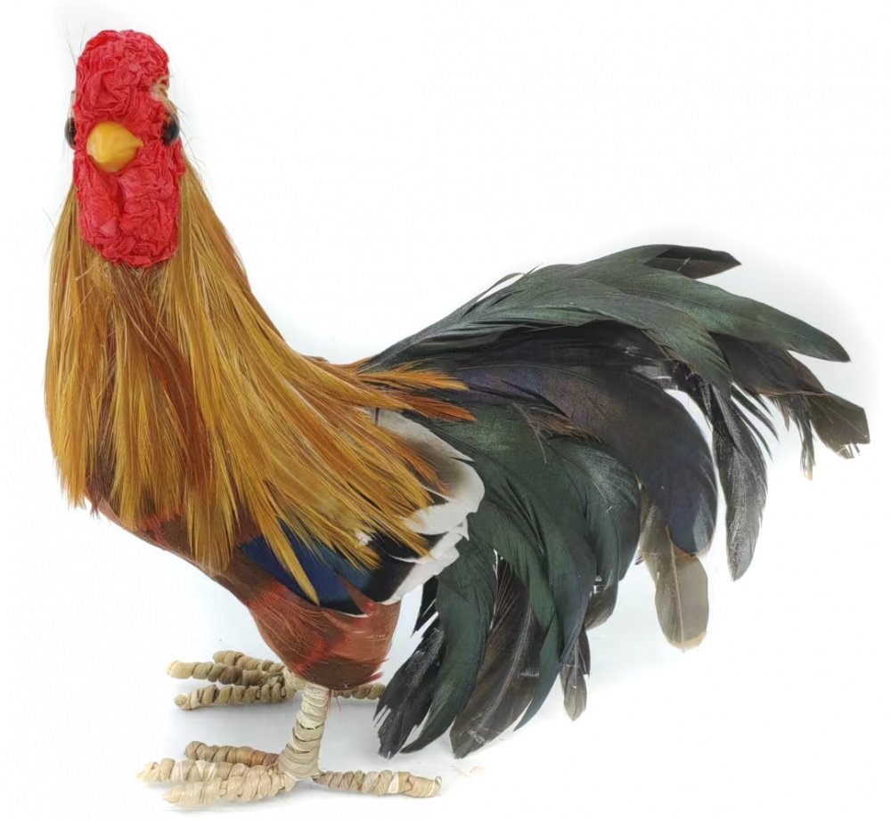 Декорация пасхальная Петушок перьевой 23х8х21 см (WT01887)