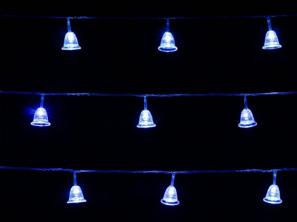 Электрогирлянда линейная синяя встроенный светодиод (LED) 24 ламп 5 м 