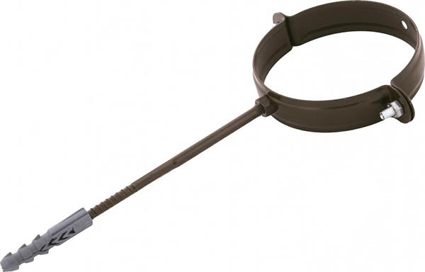 Кронштейн трубы металлический Сяйво L=100 мм D=75 мм коричневый 
